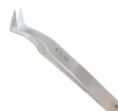 巴基斯坦EXCELTA 6-S-SE 一4.5寸精密斜角/不锈钢镊子