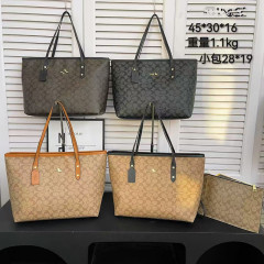 外国貿易プリントレターコジアトートバッグ大容量と小さなバッグヨーロッパとアメリカのレトロなハイバージョン固体接着剤卸売