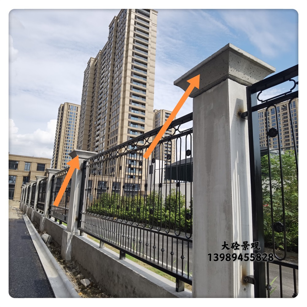 PC线条预制混凝土PC砖围墙柱顶帽欧式线条装饰混凝土890*710*230