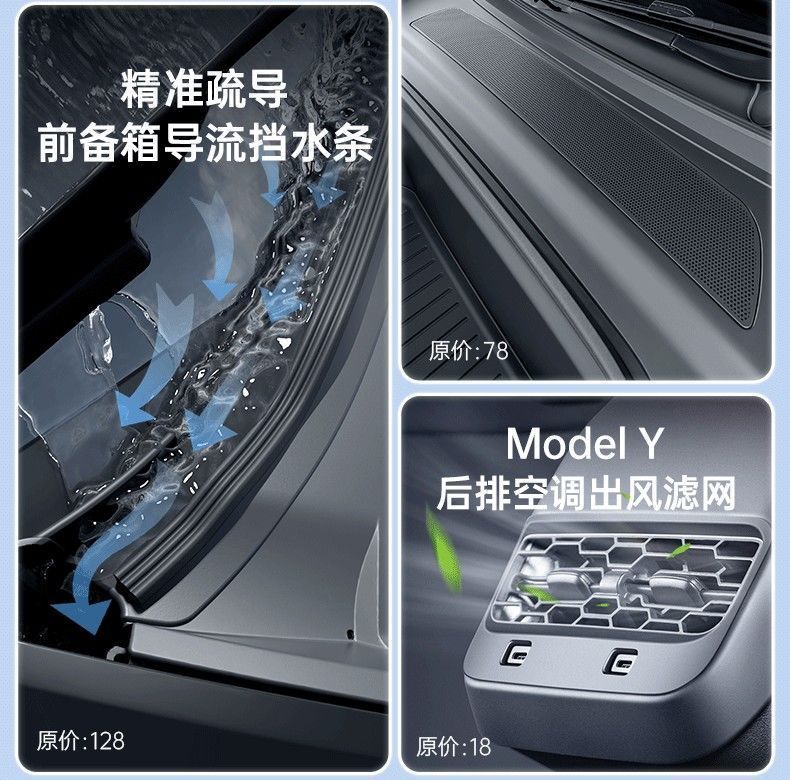 Suitable for Tesla Six-Seater Modelyl Full Car Modification and New Version Mdoely/3 Floor Mat Corner Protection