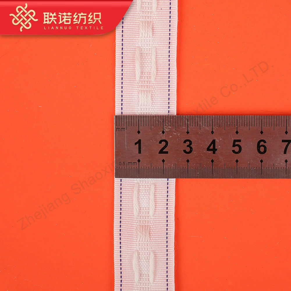 Текстильная лента Liannuo на заказ, 2,5 см, синяя, с двойной линией и S-образным крючком, для экспорта, для штор в спальне, индивидуальная настройка.