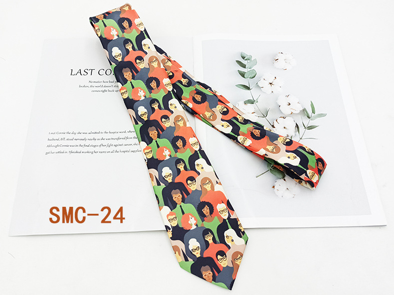 Moda británica impresión digital corbata retro fabricante spot hilo de poliéster mano floral traje de hombre accesorios 8cm