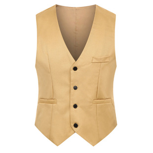 Foreign Trade Suit Vest Men's Korean-style Slim-fit Single-piece Vest Business Casual Spring and Autumn Professional Best Man Sleeveless Dress