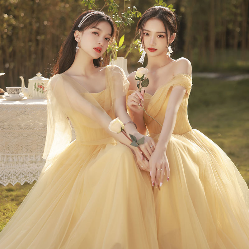 フォレストスタイルブライズメイドドレス 2024 新秋妖精気質結婚式姉妹グループドレススカート女性卒業ニッチハイエンド|undefined