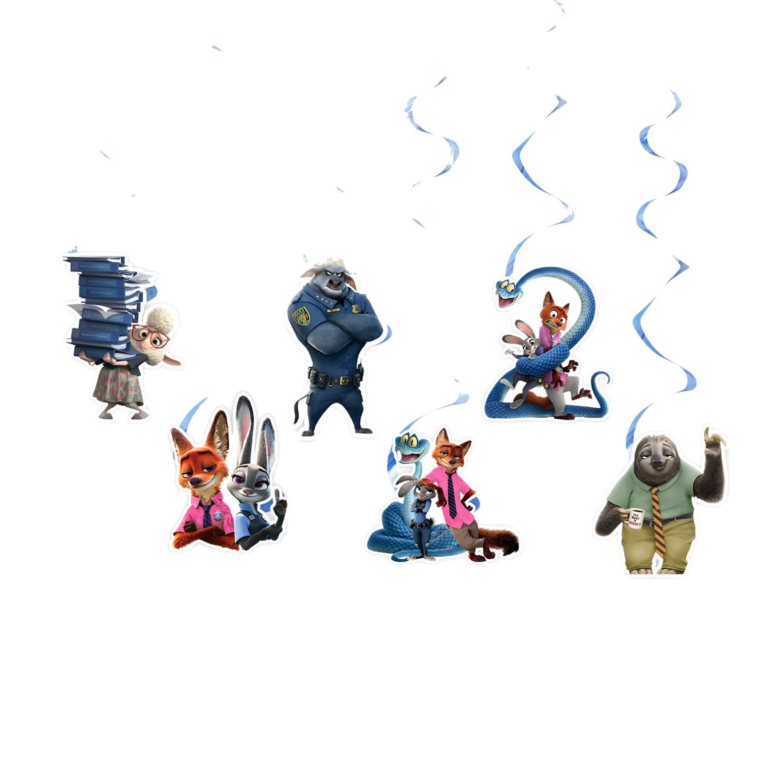 Zootopia 2 тема день рождения праздник украшение флажок надувной бумажная тарелка одноразовая бумажная чашка салфетка скатерть нож вилка ложка