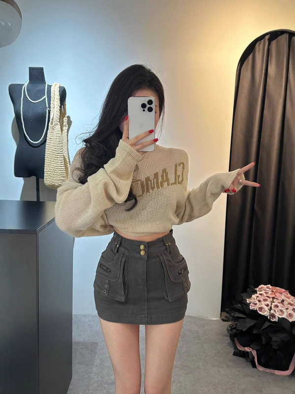 韩式辣妹牛仔短裙女夏季新款浅色高腰显瘦修身a字包臀半身裙1809|undefined
