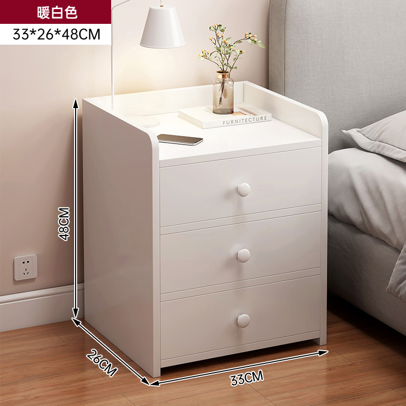 Escritorio de cabezal de cama simple moderno dormitorio alquiler de habitaciones de almacenamiento estante armario de almacenamiento 2025 nuevo