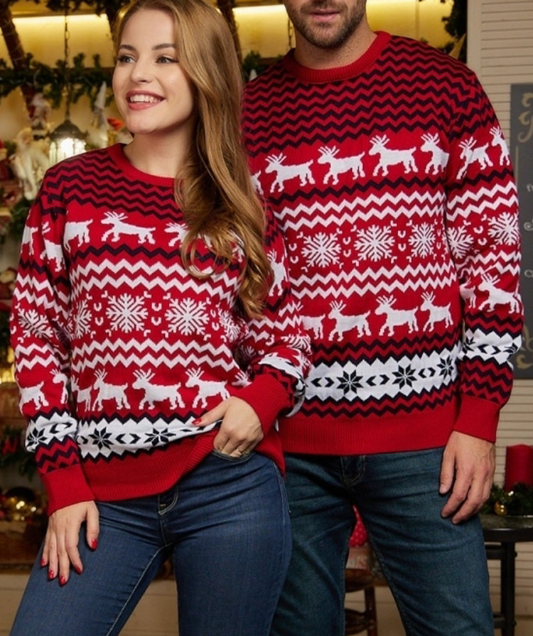 210g Weight Long Sleeve Sleeve Length Pullovers Placket Type Regular Sleeve Sleeve Type Polyacrylonitrile Fiber Fabric Type Regular Top Length Sweater Tops Type Festival Occasion Round Neck Neckline Regular Fit Fit Type Christmas Festival Elk Pattern Autumn Season Women's Gender Jacquard Design Preppy Style Style Wholesale Women's Preppy Style Elk Long Sleeve Jacquard Sweaters & Cardigans