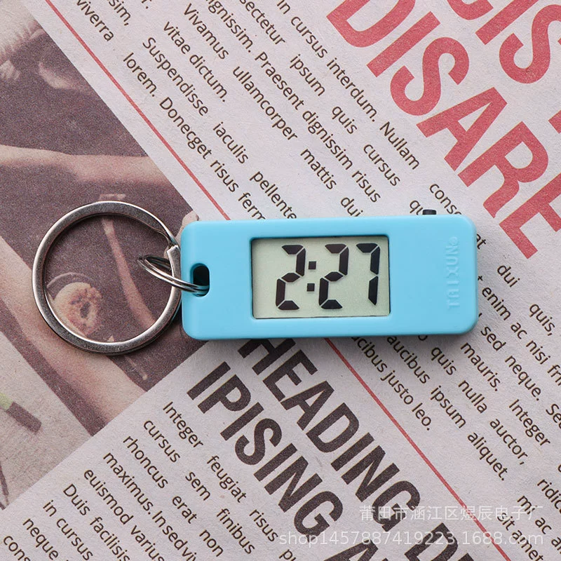 Mini Electronic Keychain Watch, Precise Digital Pocket Timer, Multicolor Options