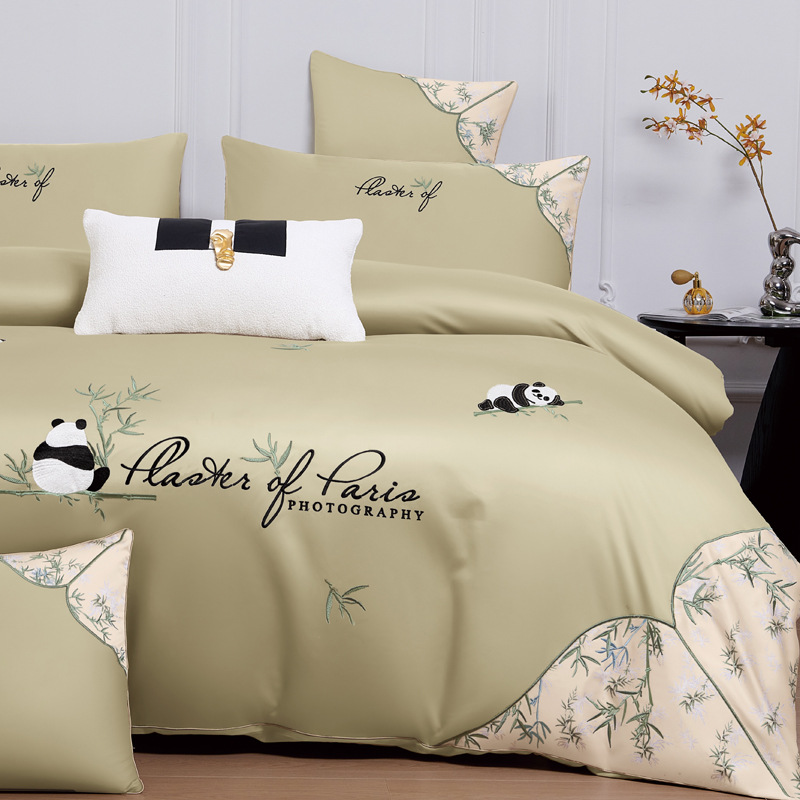 Xinjiang algodón 100 algodón largo bordado de cuatro piezas artesanal algodón completo conjunto de algodón largo conjunto de cuatro piezas