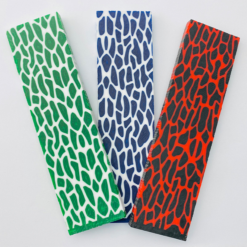 长颈鹿树脂刀柄料 DIY刀具手柄复合材料贴片 彩色树脂刀柄贴片料