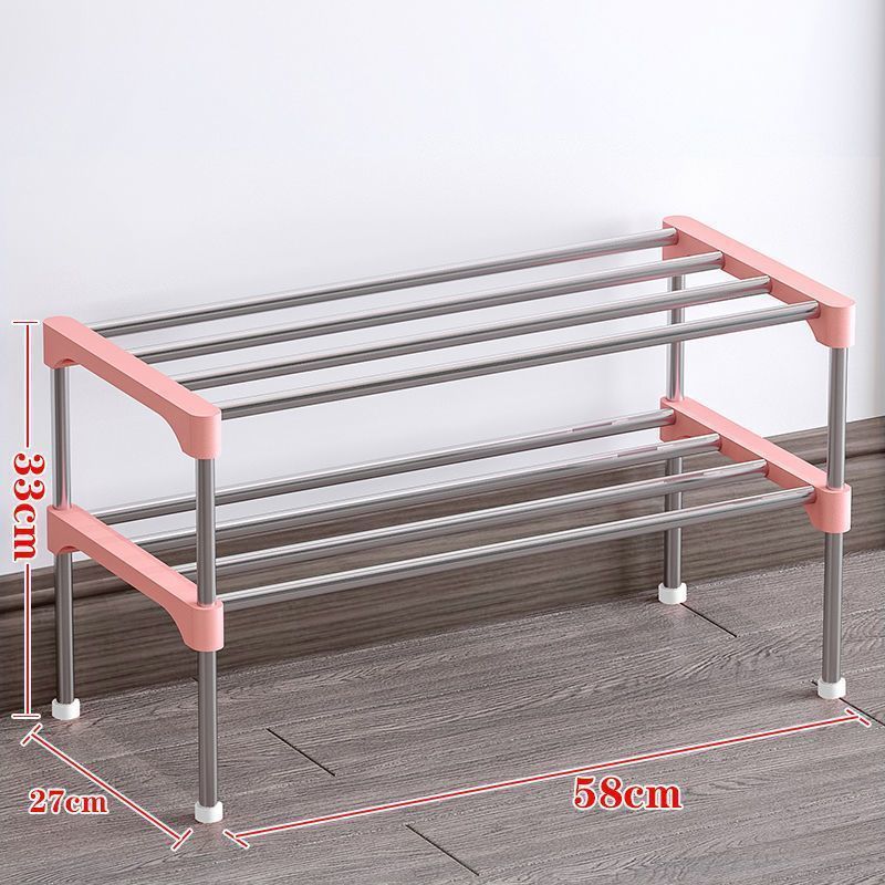 Estante de zapatos simple hogar dormitorio económico multicapa puerta de alquiler de almacenamiento espacio de ahorro de montaje estante de zapatos al por mayor