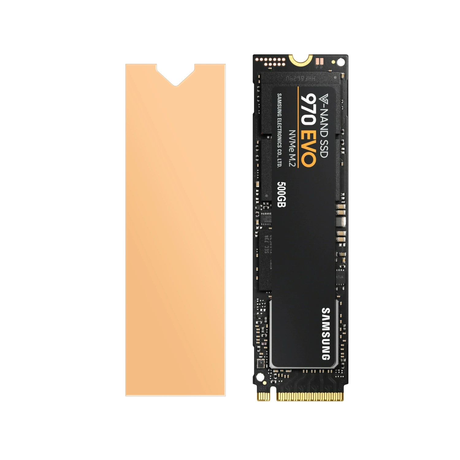 Охлаждающая платформа для M.2 NVMe SSD (JEYI), варианты медь/графен, тонкий радиатор 0.15 мм