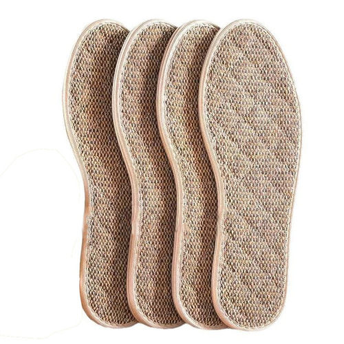 Men's Sweat Absorbent and Odor-Preventive Comfortable Breathable Cotton-Linen Sports Insoles for Men and Women, Deodorizing and Scent Retaining, Artemisia Odor-Preventive Insoles