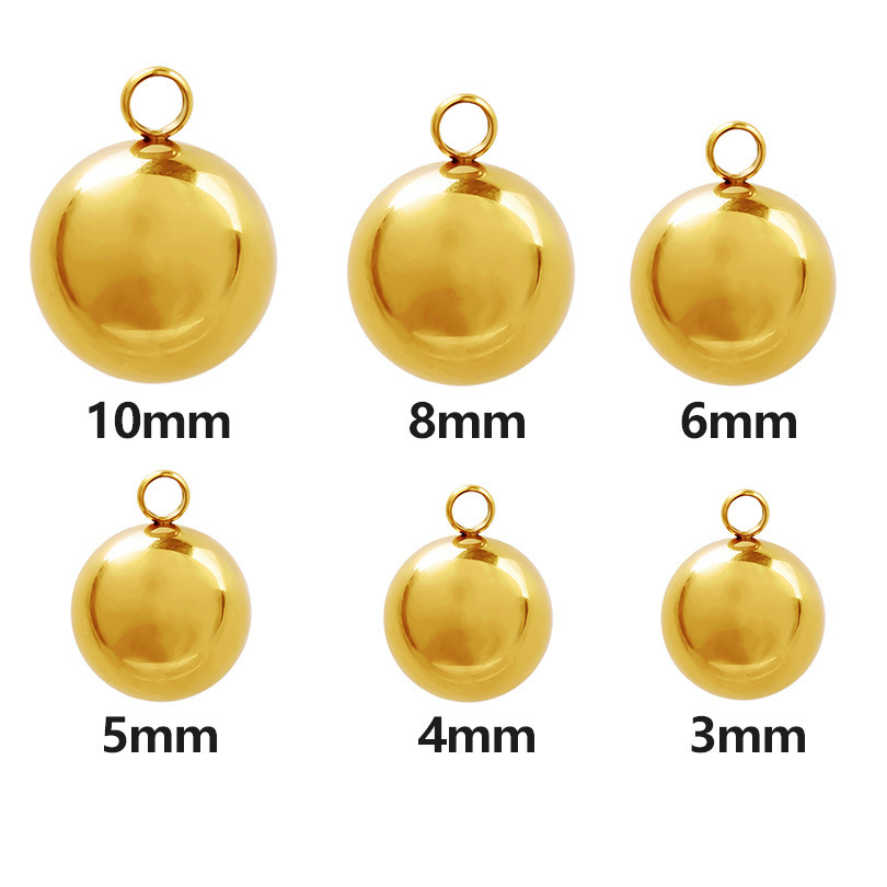 2g Weight Pendant Jewelry Making Type Diameter 10mm, Diameter 6 mm, Diameter 8mm Jewelry Making Size 18K Gold Plated Plating Material DIY Jewelry Accessories Classification 1 Piece Quantity 304 Stainless Steel Material Round Pattern Simple Style Style 1 Piece Diameter 10mm Diameter 6 Mm Diameter 8mm 304 Stainless Steel 18K Gold Plated Round Pendant 2