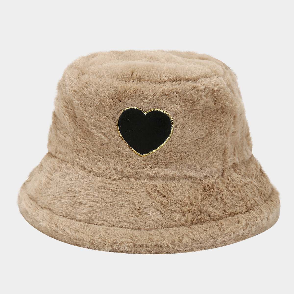 Ins nuevos sombreros de lavabo etiquetados con amor, sombreros de pescador de felpa de todo fósforo de moda para damas, sombreros cálidos para parejas al aire libre de invierno