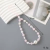 K3307 pink beading mobile phone chain