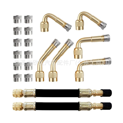 Valve Extension Nozzle Elbow Extension Tube Inflator Rod Tire Inflator Valve Extension Tube Set (valve) - extension-tube-set-20-pieces