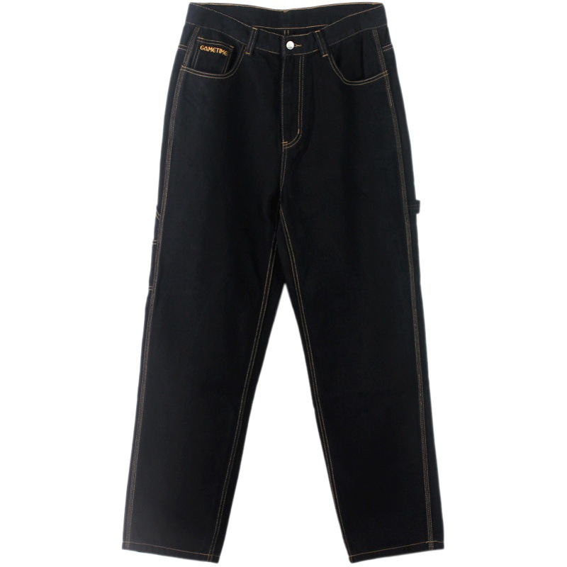 Transfronterizo de Europa y América estilo West Coast hip hop pantalones de skate Calle de los hombres sueltos hip hop Oldschool pantalones de mezclilla