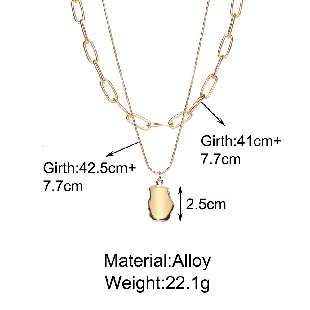 New Fashion Sequins Irregular Shape Double Necklace display picture 1