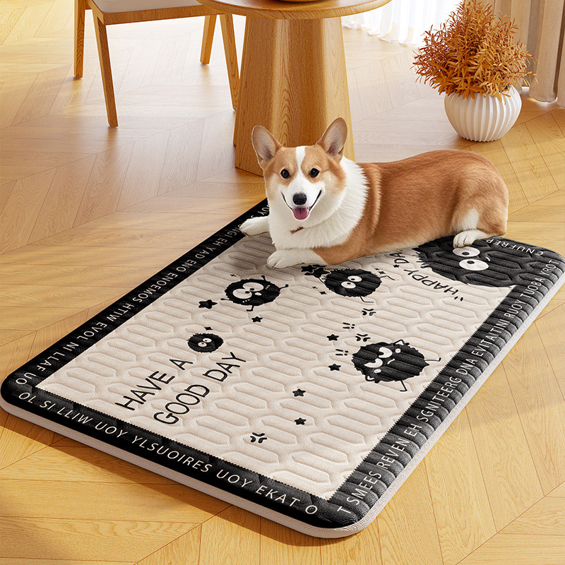 Alfombrilla de hielo para mascotas de verano, alfombrilla para perros, seda de hielo lavable a máquina, alfombrilla para dormir para perros y gatos