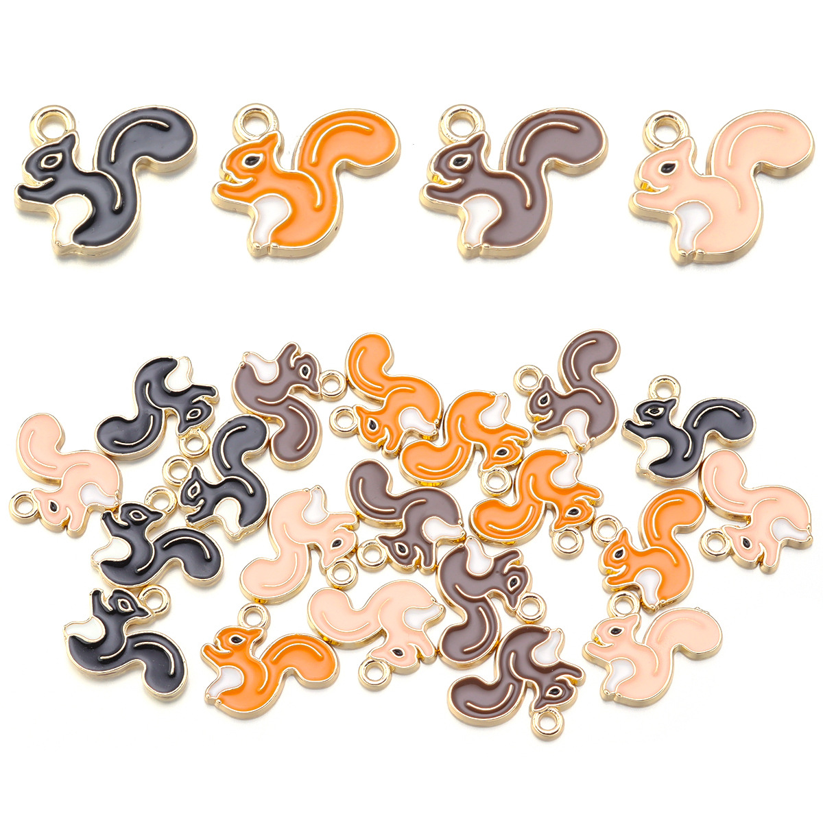 10 PCS/Package Alloy Squirrel Pendant display picture 4