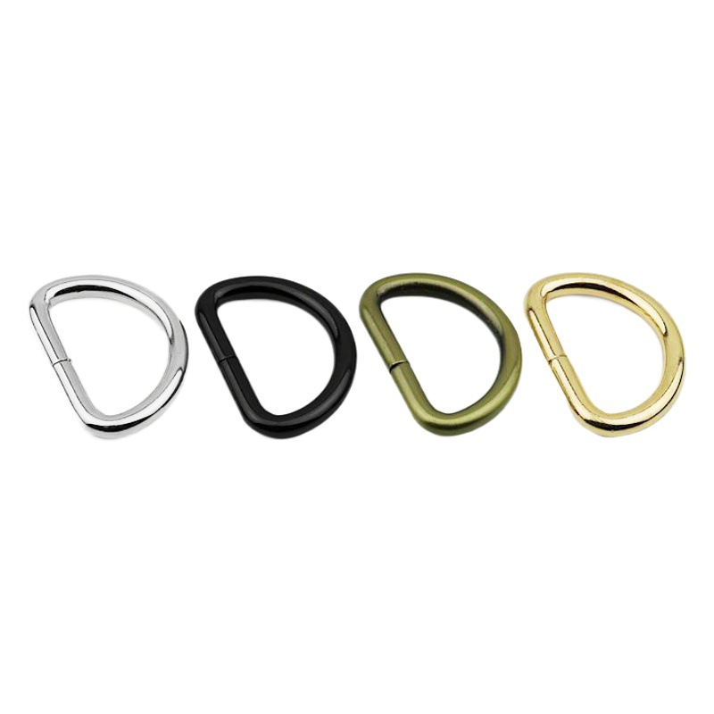 Diámetro interior 32mm alambre metálico D Hebilla bolsa de ropa correa de hombro conexión en forma de D hebilla de equipaje hardware hierro hebilla en forma de D