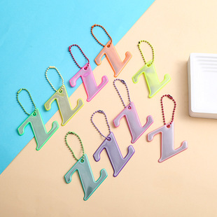 Cross-Border Z Letter High-Brightness Reflective Warning Pendant Pvc Cycling Backpack Pendant Night Logo Keychain Pendant