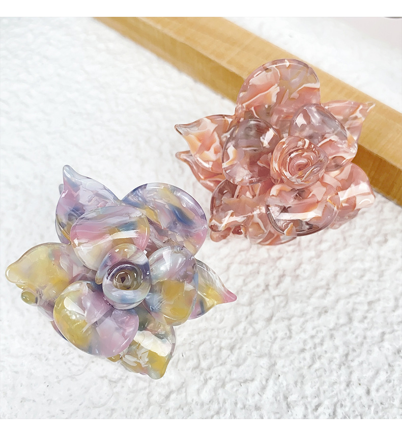 1 Piece Quantity Holiday, Daily Occasion Women's Sweet Flower Acetic Acid Sheets Hair Claws