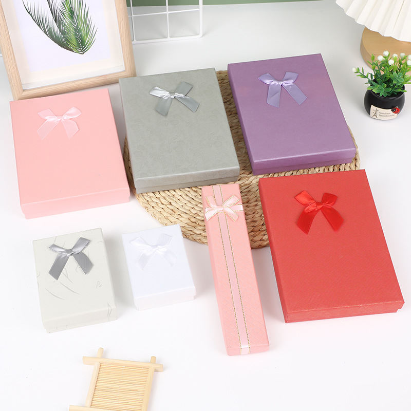 Caja de regalo de arco hermosa cubierta de cielo caja de regalo de joyería caja de embalaje de anillo caja de regalo de cumpleaños caja de regalo de día de San Valentín