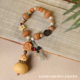 原创设计国潮文艺复古野生猴头文玩福禄葫芦宝宝穗子好运手持批发