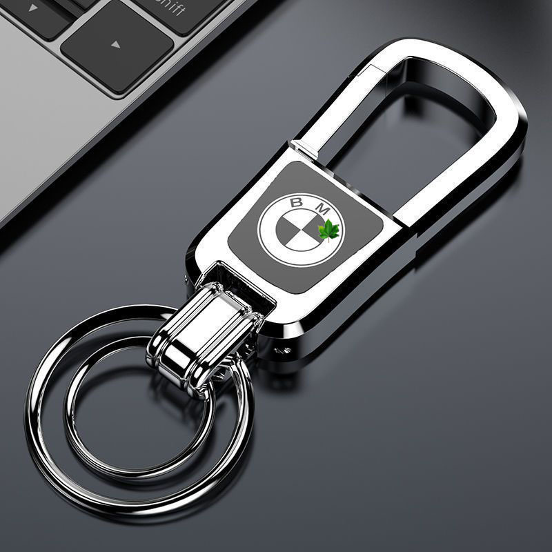 Llavero del coche de los hombres de gama alta láser grabado láser anti-perdido cintura creativa colgante llavero logotipo del coche nombre de la familia letras