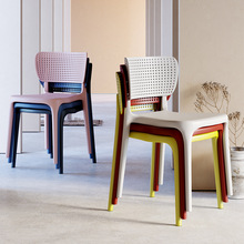 北欧家用塑料餐椅子简约休闲靠背椅子时尚塑胶书桌洽谈椅户外酥蛮