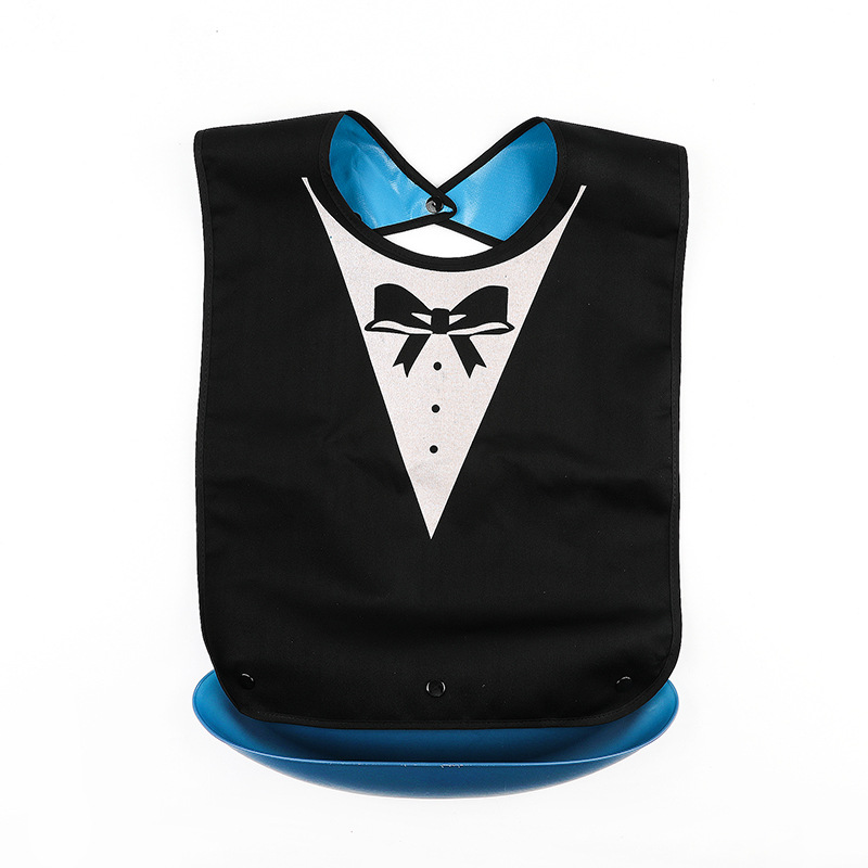 De gran tamaño babero de comida para adultos babero de comedor de algodón artificial babero de los ancianos babero de doble cara