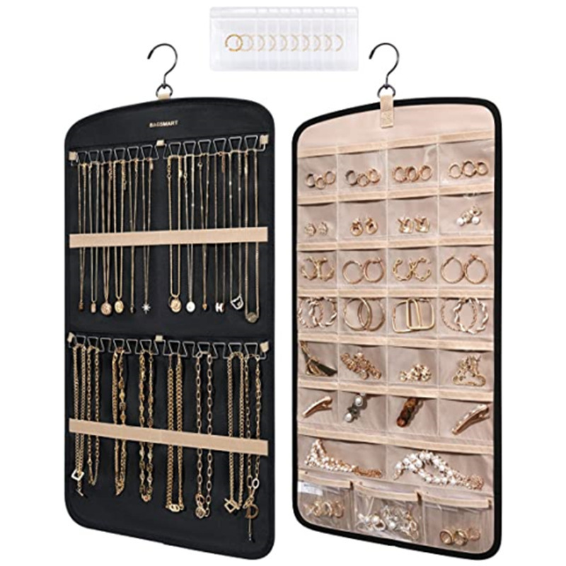Amazon nuevo stock de joyería colgante portátil de almacenamiento gancho de cinta gancho de metal de doble cara estante de joyería image 5