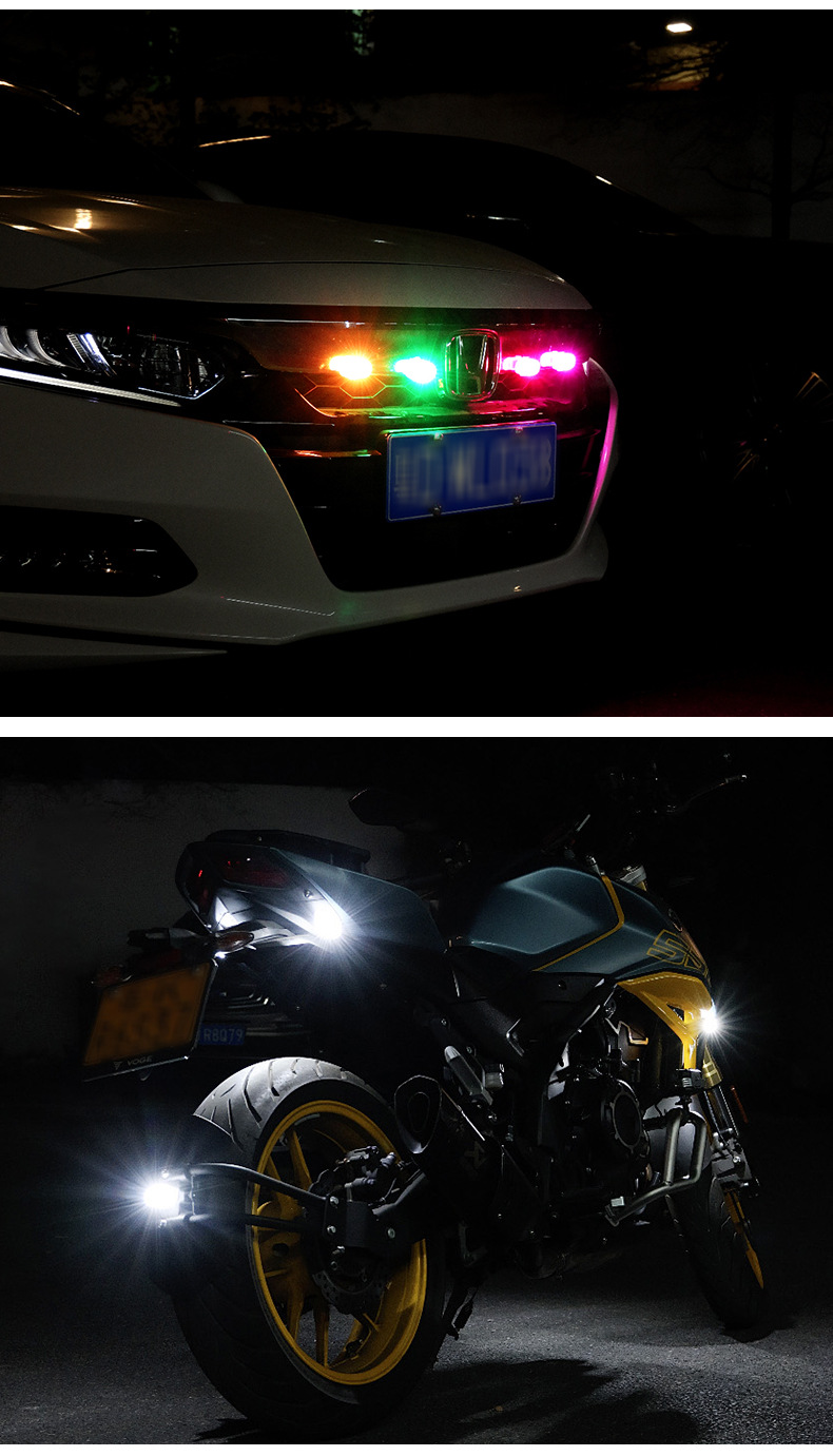 Cross-border bright colorful wireless remote control strong magnetic LED aircraft light flash light multi-mode motorcycle car Electric
