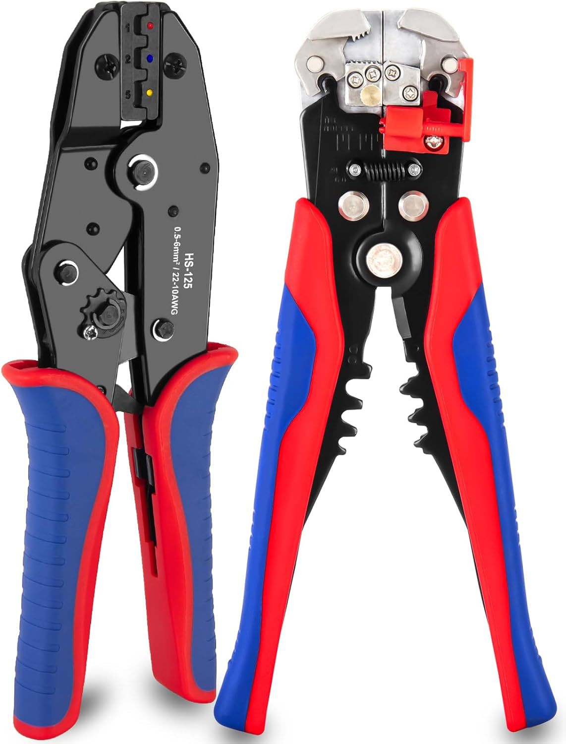 Automatic Wire Stripper Tool AWG 24-10 and Ratchet Wire Crim