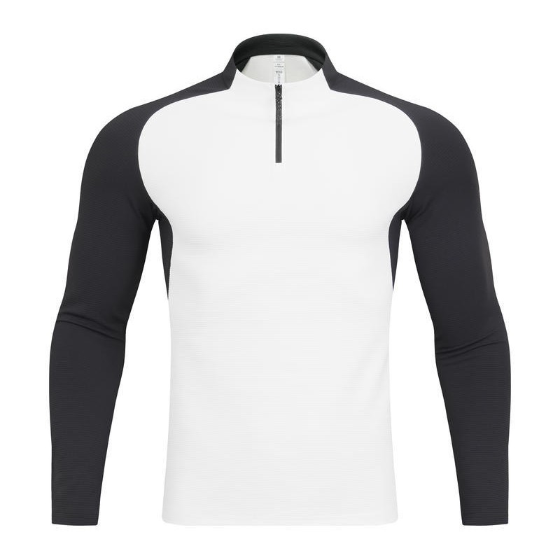 秋冬新款男长袖半拉链运动T恤休闲百搭欧美服装跑步健身半开