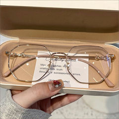 男女防藍光無度數平光鏡女款潮流時尚歐美ins風近視眼鏡一件代發