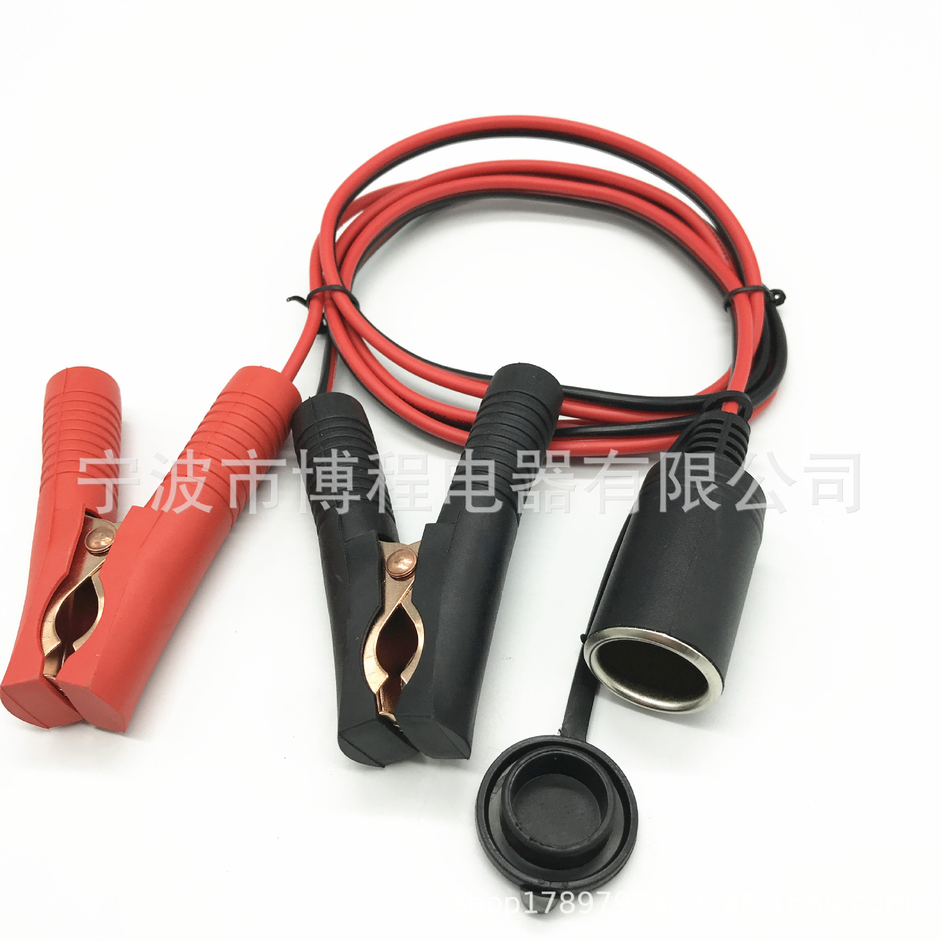 点烟器线大鱼夹线母座插头三通连接线点烟器母座车载冰箱插汽车线