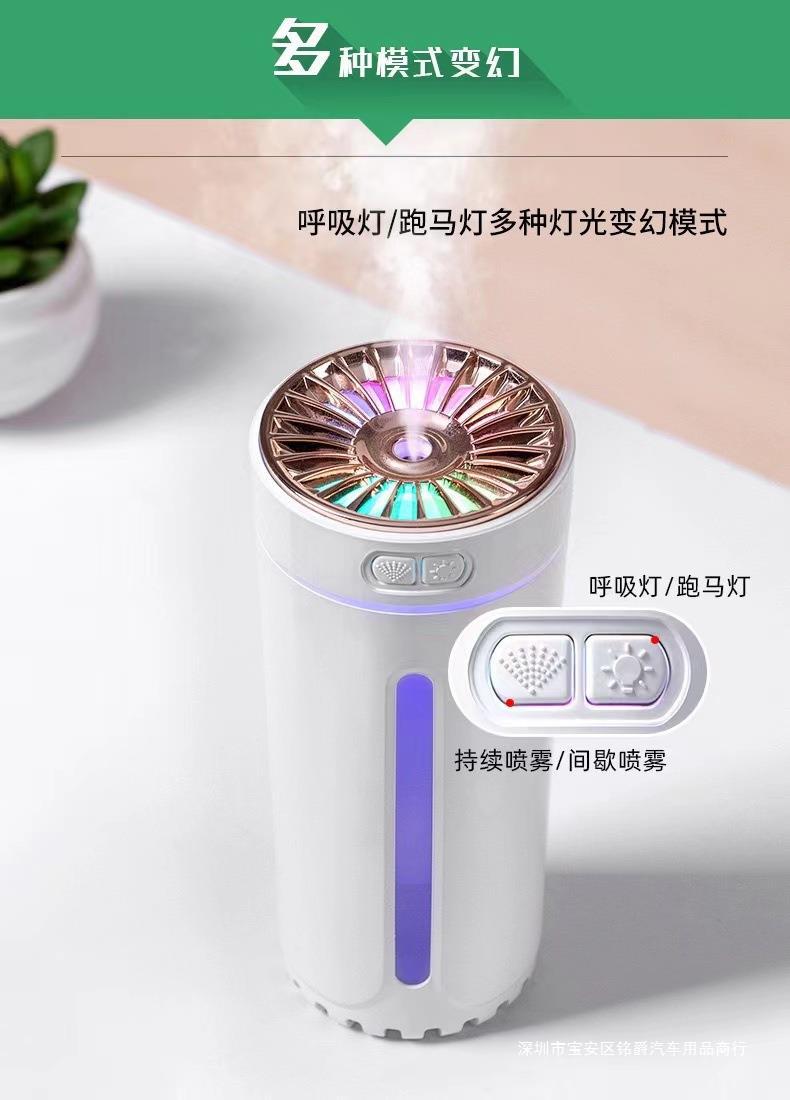 Cross-border new columnar humidifier mini USB home desktop office car aromatherapy creative gifts atmosphere light