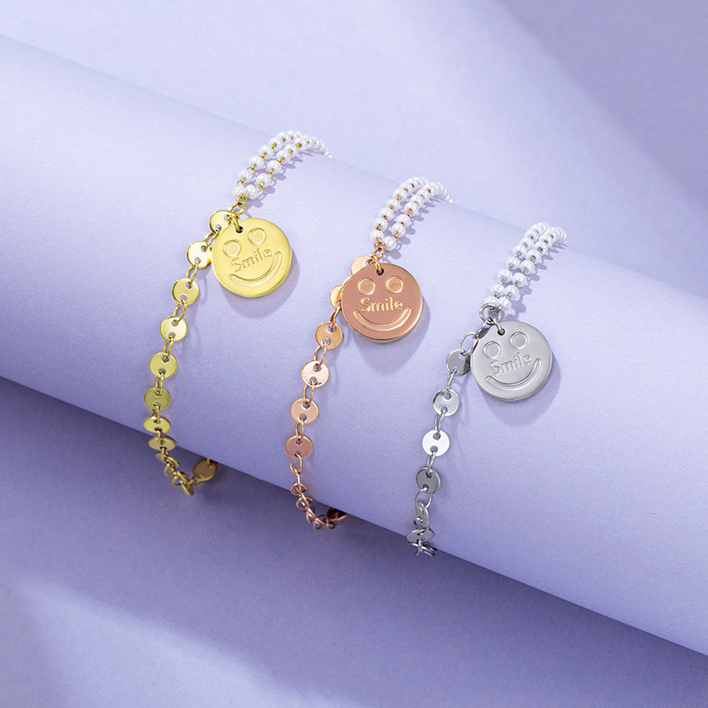 Xuper joyería Corea del Sur simple temperamento costura Smiley pulsera femenina ins estilo frío creativo nicho diseño pulsera