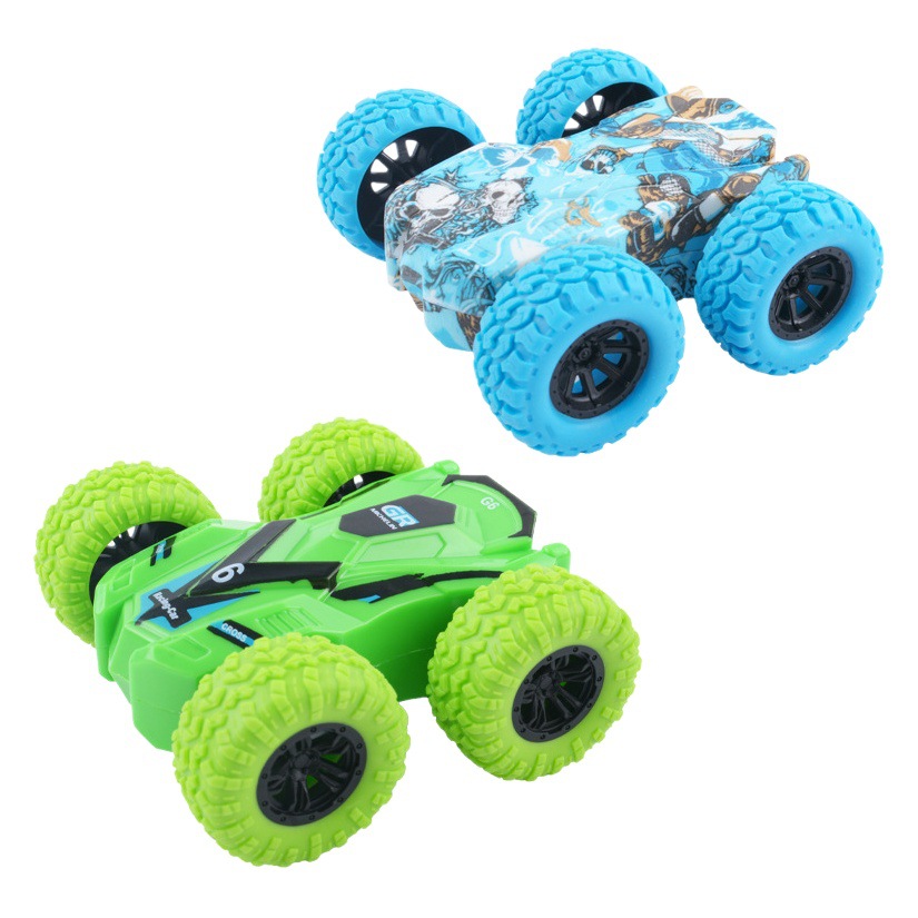 Coche de inercia de tracción en las cuatro ruedas para niños Vehículo todoterreno de doble cara Modelo de carreras de acrobacias resistente a caídas Juguete de regalo de niño puesto al por mayor