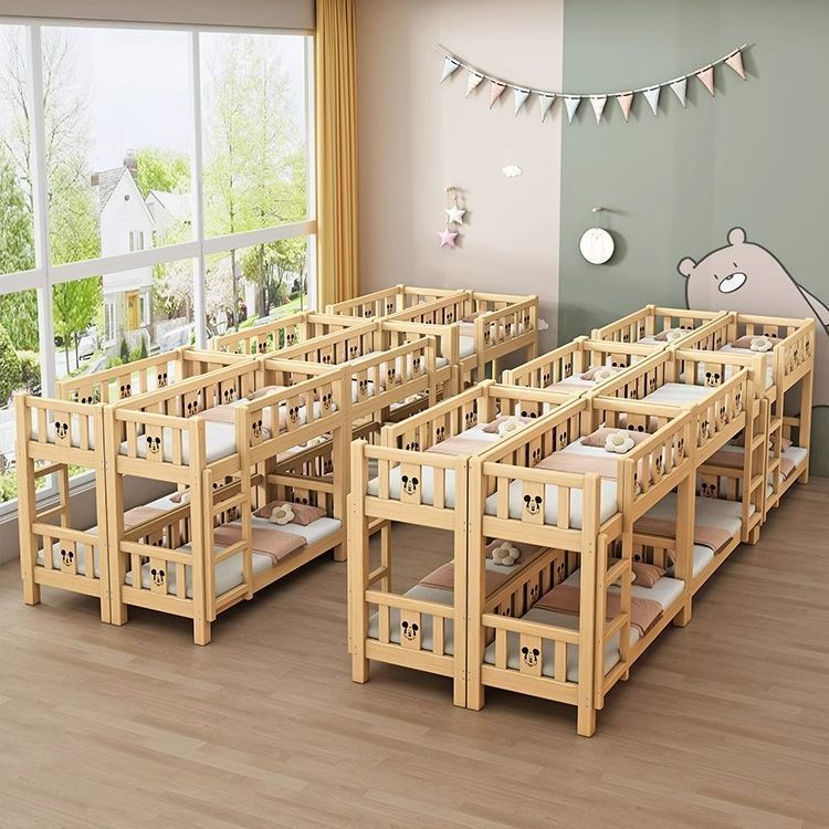 Kindergarten Special Bed, Solid Wood Bunk Bed, Primary School Student Care Lunch Break Bed, Thickened Bunk Bed, Children's Bed