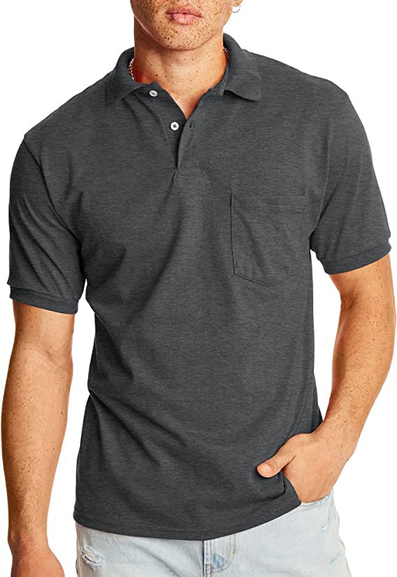 Amazon AliExpress nuevo 2023 hombres de negocios casual color sólido bolsillo Polo camisa manga corta más tamaño camiseta