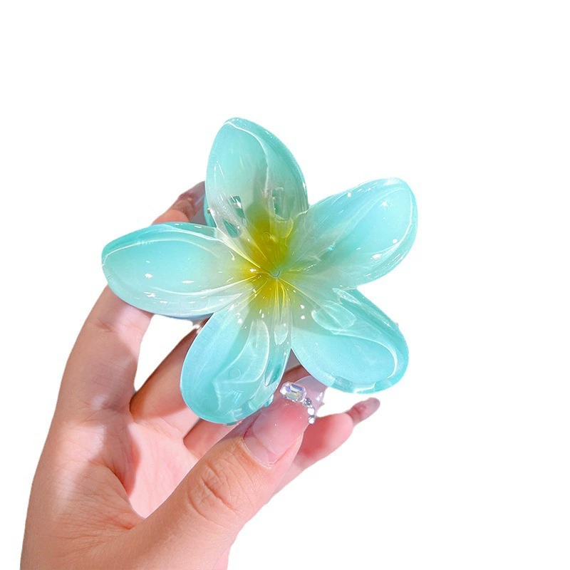 Crab pin, hairgrip, ponytail, shark, hair accessory, set, flowered, wholesale