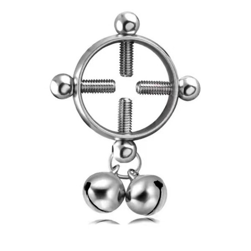  New Manufacturer Wholesale Stainless Steel Twist Screw Hanging Bell Breast Ring Sexy Personalized No-hole Piercing Chest Jewelry
