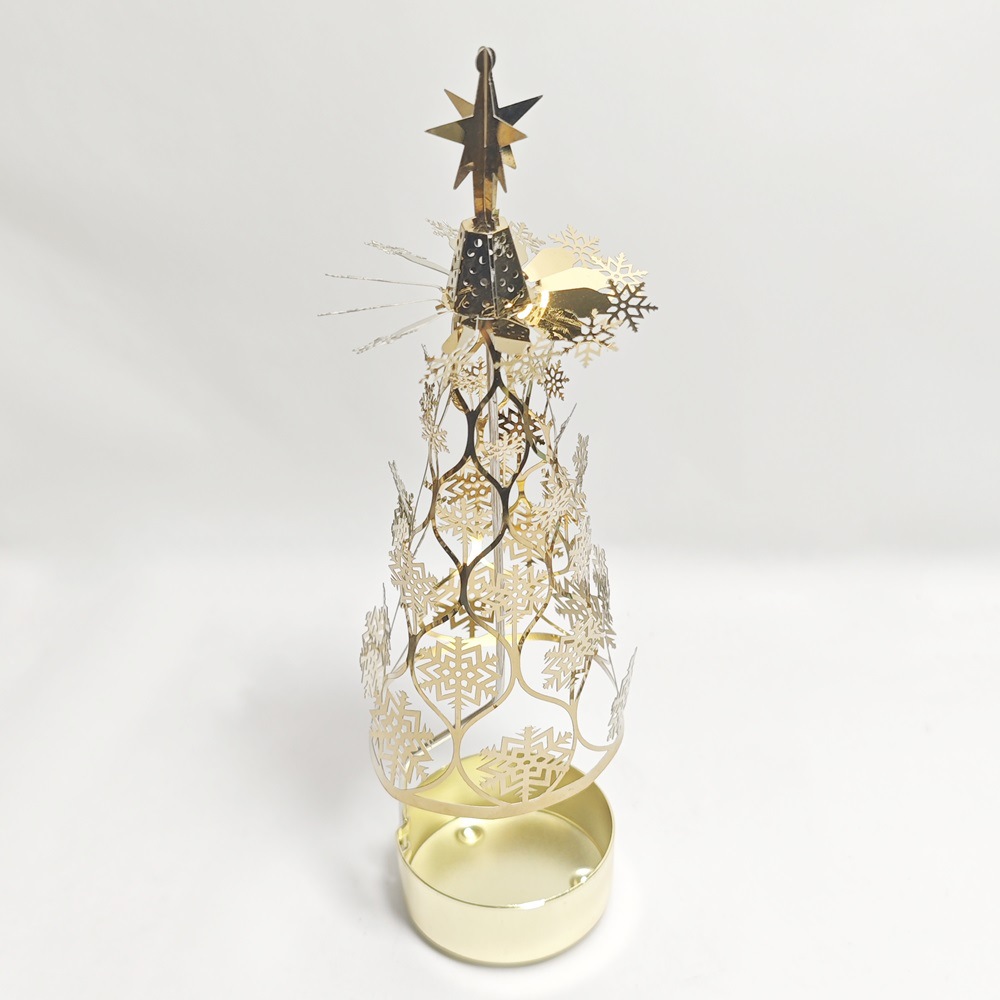 FUENTE fabricante Amazon INS creativo regalo de Navidad aromaterapia cono luz y sombra romántica giratoria Candelabro Linterna