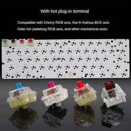 1套 颜色：图片色 材质：PCB GK61机械键盘 PCB主板热插拔GH60RGB