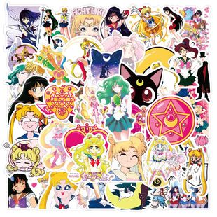 50 cartoon Sailor Moon stickers mobile phone computer stickers Sailor Moon anime sticker